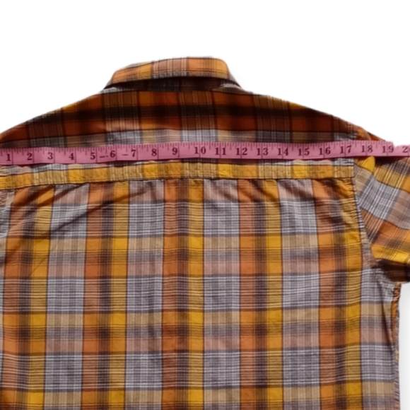 AÉROPOSTALE MEN'S YELLOW PLAID LONG SLEEVE BUTTON UP RELAXED SHIRT.SIZE S/P - Picture 5 of 10